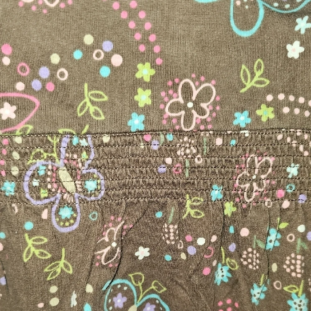 OshKosh B'gosh Girls Brown Flowy Cotton Top Size 12